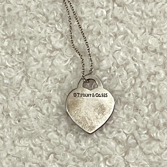 🌀please return to Tiffany & Co. 925 classic heart pendant silver necklace - Picture 5 of 13